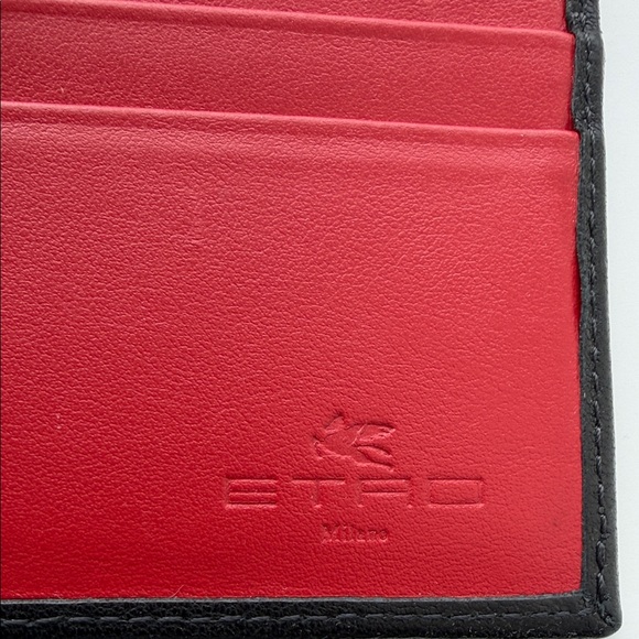 Etro Black and Red Leather Wallet - Picture 3 of 7